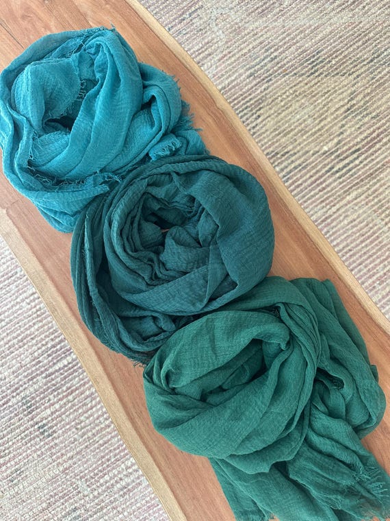 Cotton Gauze Scarf: Lightweight Bohemian Shawl Wrap