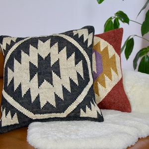 Poterie Barn Style Pillow Cover, Aztec Pillow Cover, Rug Design Boho Pillow Cover, Boho Decor, Boho Home Decor, Decorative Pillow image 7