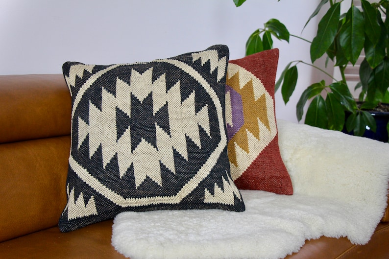 Poterie Barn Style Pillow Cover, Aztec Pillow Cover, Rug Design Boho Pillow Cover, Boho Decor, Boho Home Decor, Decorative Pillow image 7