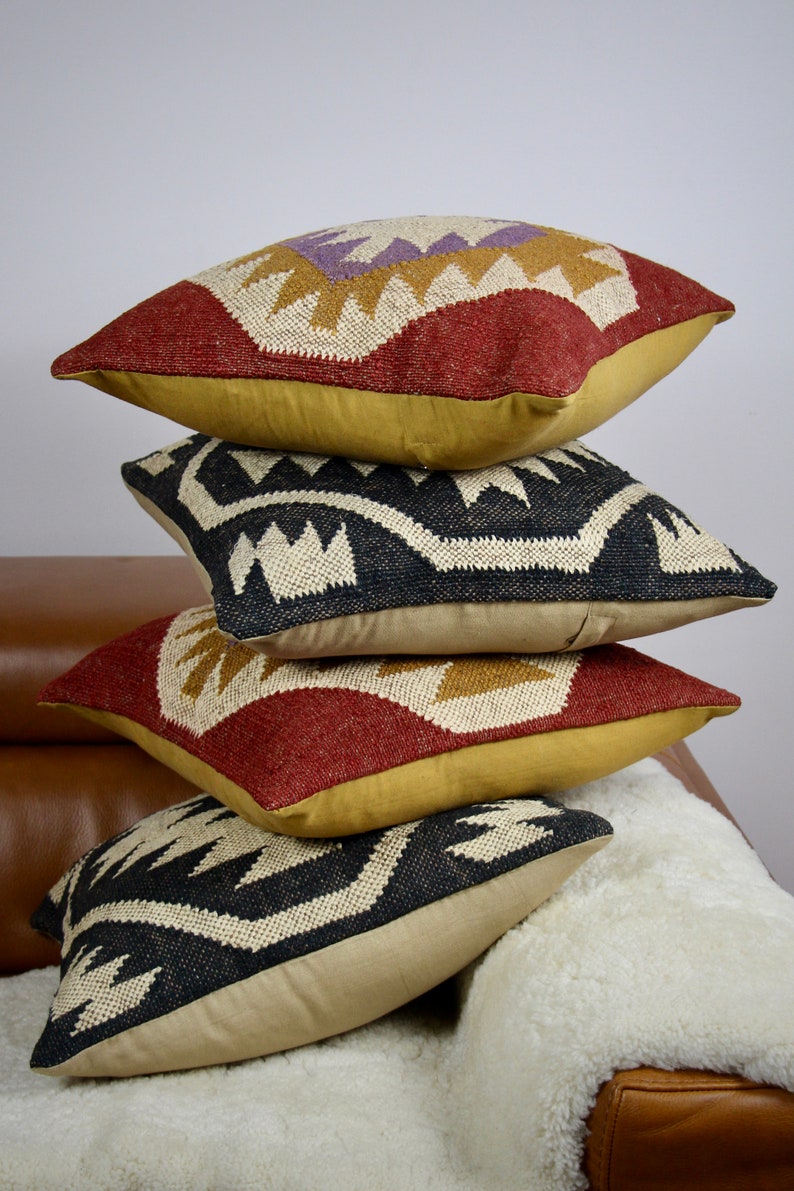 Poterie Barn Style Pillow Cover, Aztec Pillow Cover, Rug Design Boho Pillow Cover, Boho Decor, Boho Home Decor, Decorative Pillow image 1