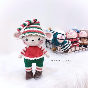 Leon The Elf Mouse – Amigurumi Crochet Mouse PDF pattern, instant download