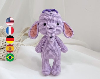 Elephant Amigurumi Crochet Pattern: Lumpy Doll (PDF Pattern)