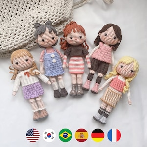 Bundle Amigurumi Crochet  Doll Pattern JennieDolly 3