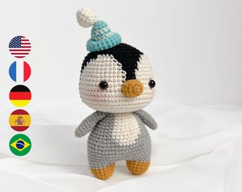 Peggi Penguin Crochet Doll Amigurumi Pattern (Digital PDF)