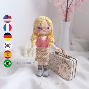 Rosie Doll Amigurumi Crochet Doll Pattern, Digital PDF Instant Download,  Häkelanleitung English Deutsch Français Korean Español Português 