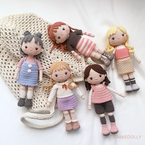 Bundle Amigurumi Crochet  Doll Pattern JennieDolly 5