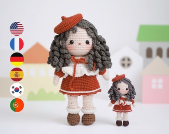 Susie Doll Crochet Pattern: Amigurumi Doll PDF (English Deutsch Français Korean Español Português)