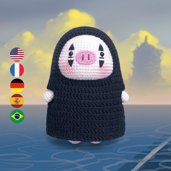 The No Face Pig – Amigurumi Crochet Doll Pattern, Digital PDF file instant download
