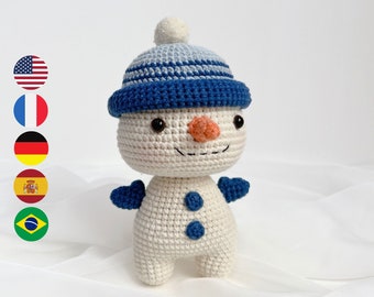 Crochet Snowman Amigurumi Doll Pattern (Digital PDF)