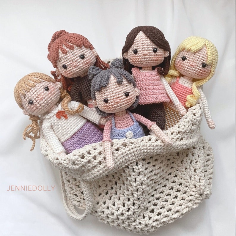 Bundle Amigurumi Crochet  Doll Pattern JennieDolly 4
