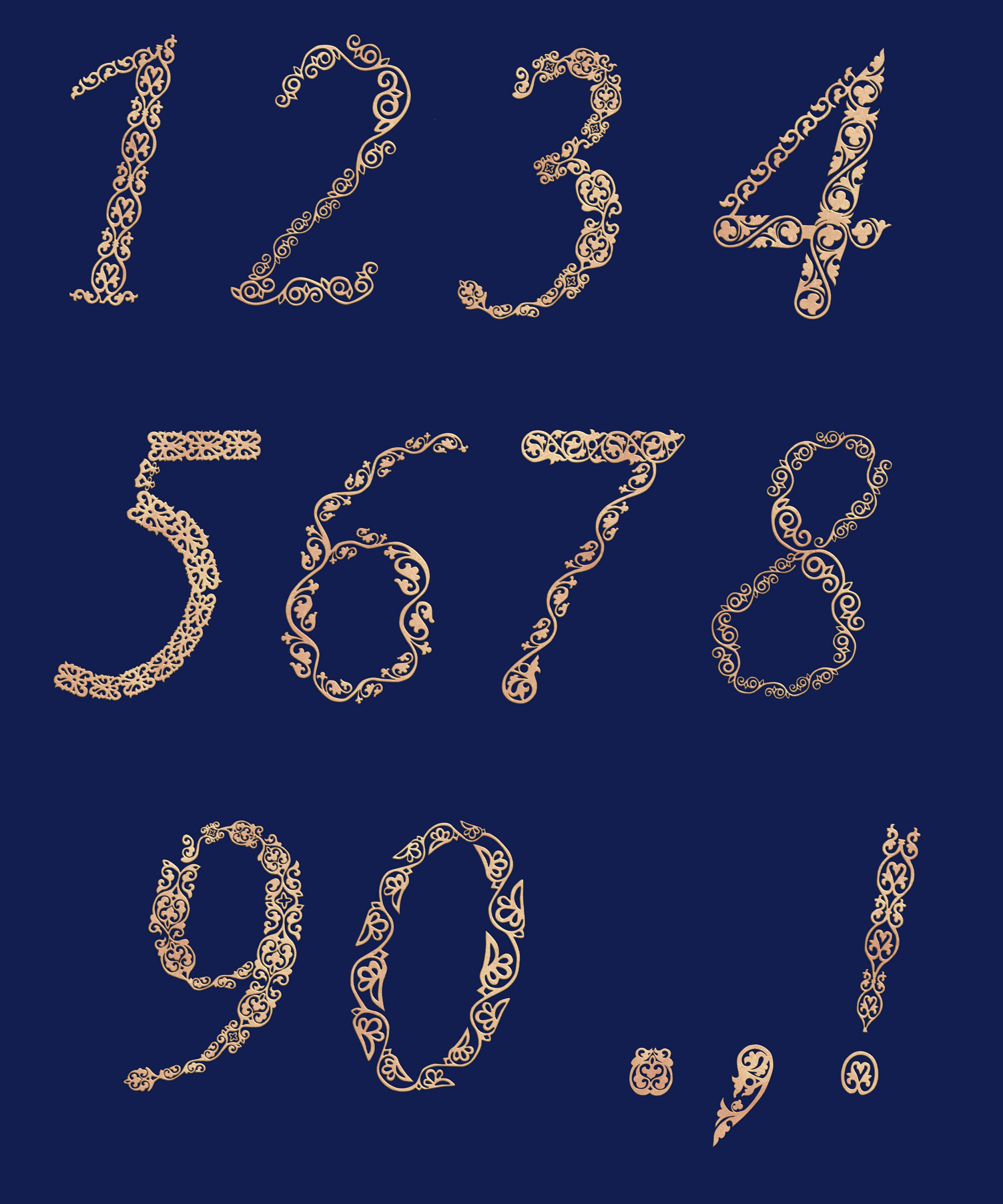 ornate alphabet gold lettersgold numbers decorative etsy