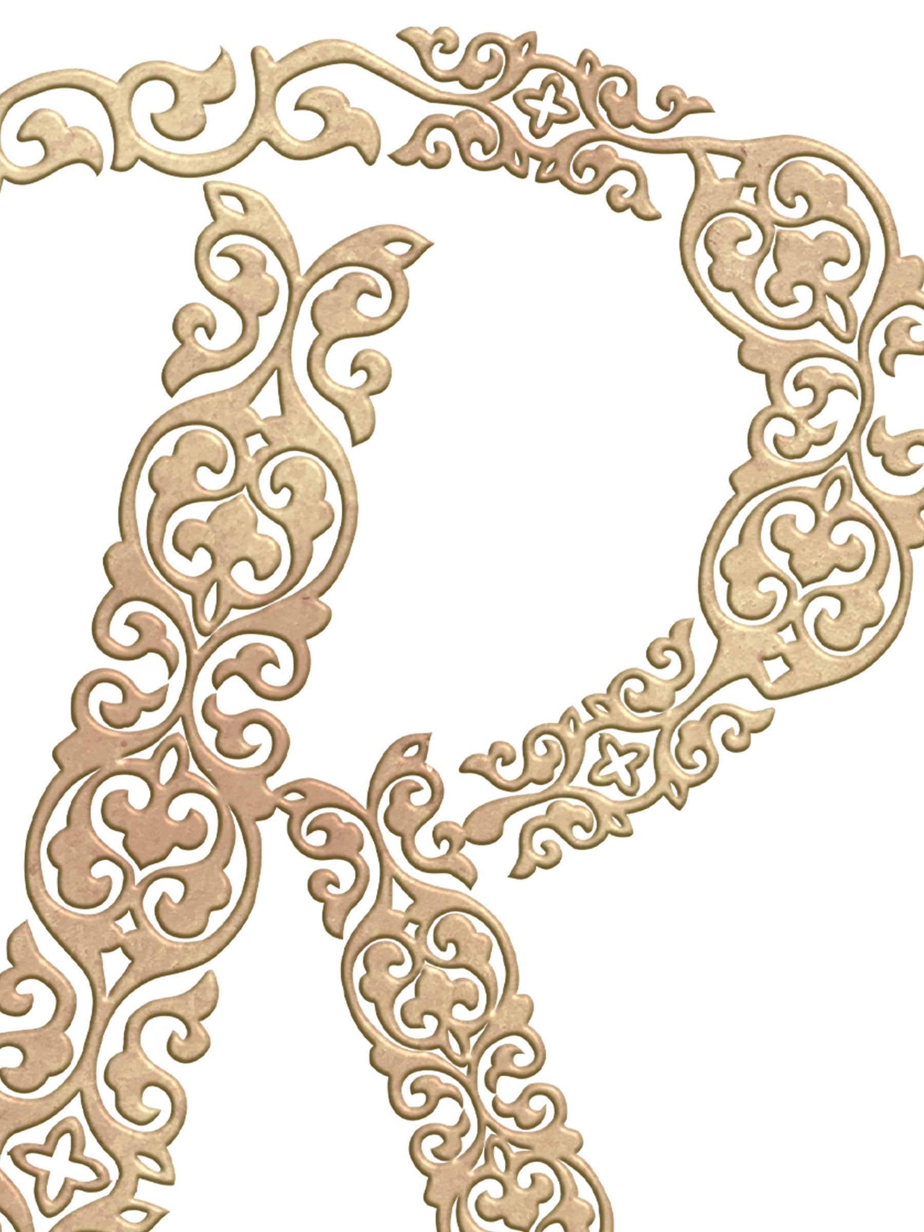 Ornate Alphabet Gold LettersGold Numbers Decorative Etsy