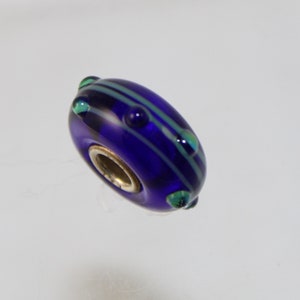 Trollbead LAA Sterling Silver & Glass Blue and Green Bead Charm