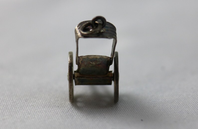 Sterling Silver Articulated Rickshaw Charm - Etsy