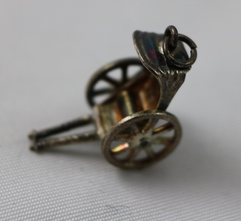 Sterling Silver Articulated Rickshaw Charm - Etsy