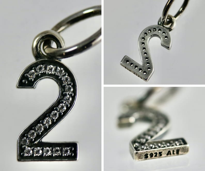 Various Authentic Pandora Number Dangle Charms 791339CZ Etsy UK