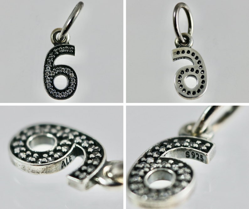 Various Authentic Pandora Number Dangle Charms 791339CZ Etsy UK