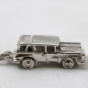 Vintage Sterling Silver Articulated Wheels Station Wagon Charm