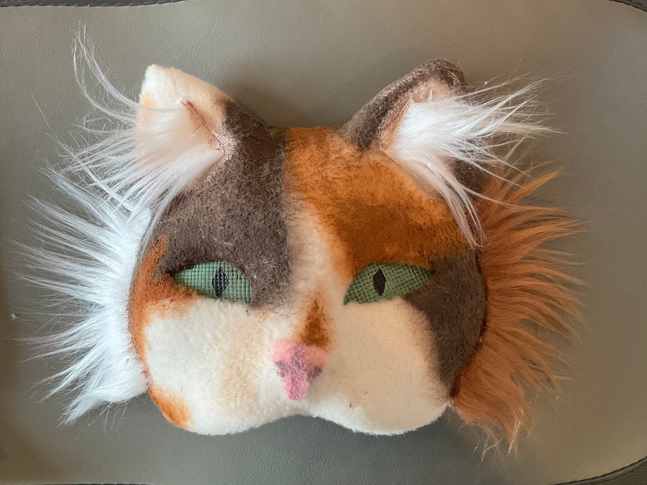 Hand Painted Felted Therian Cat Mask -  Denmark