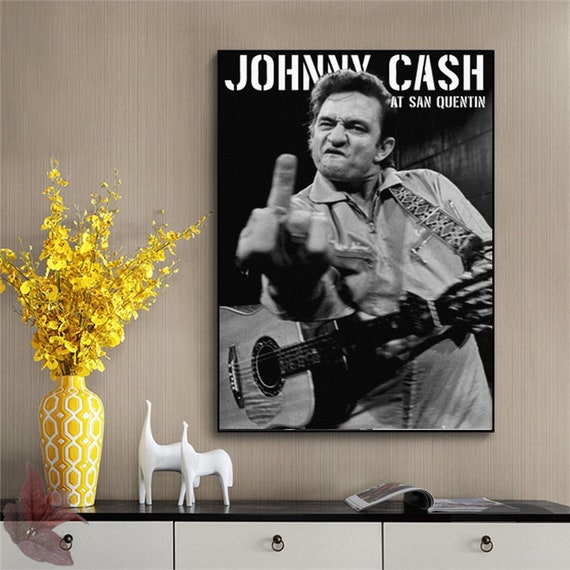 Johnny Cash Poster Rapper Art Music Singer Star Print Wall Art Etsy