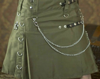 leather utility kilt