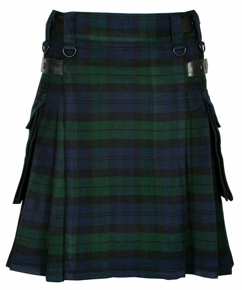 New Men's Scottish Kilts Black Watch Tartan Kilt 13oz Etsy