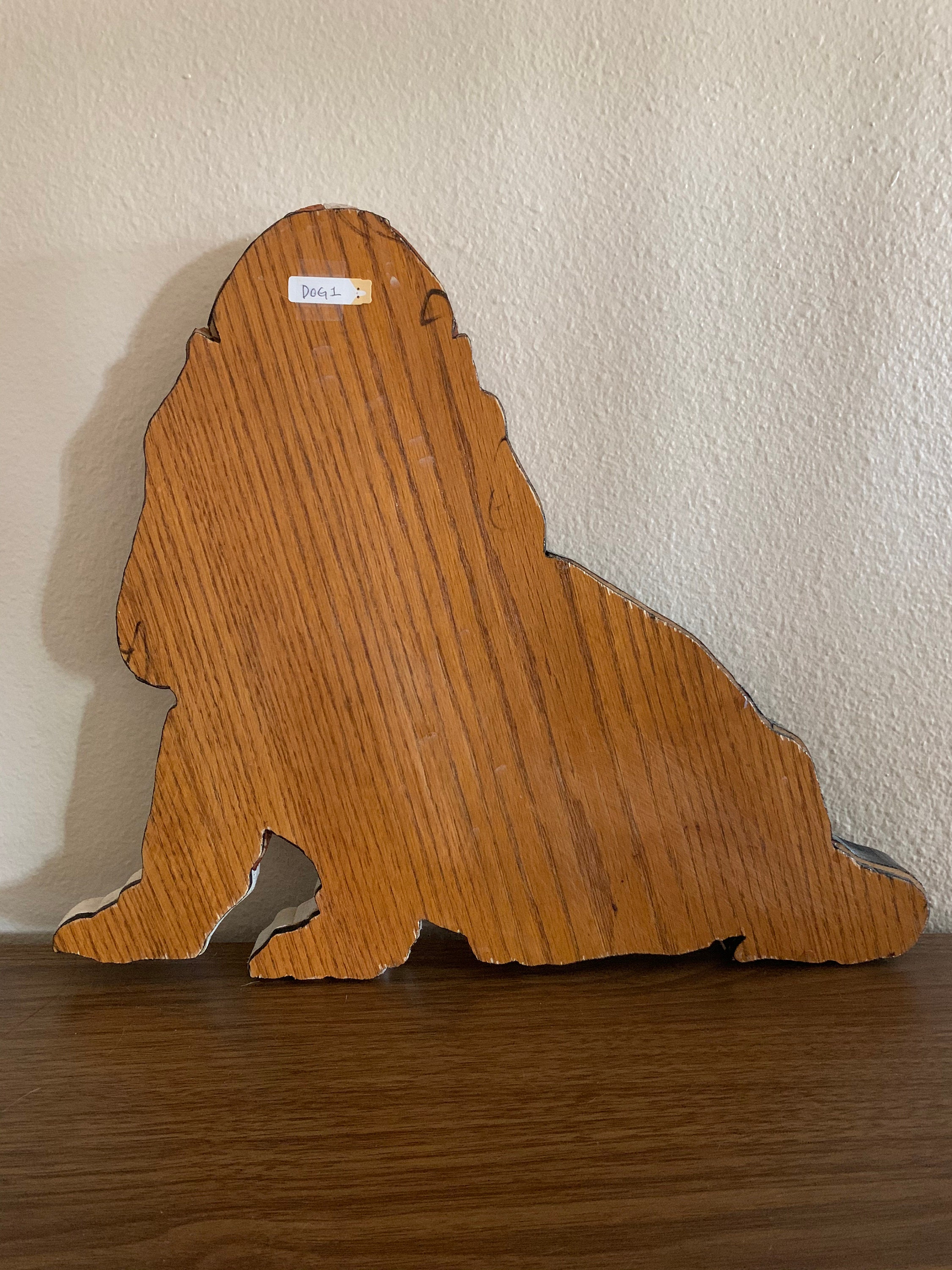 Tableau Bois Brûlé Fait Main – Chiots Basset Hound Sur Chêne – Décoration Murale