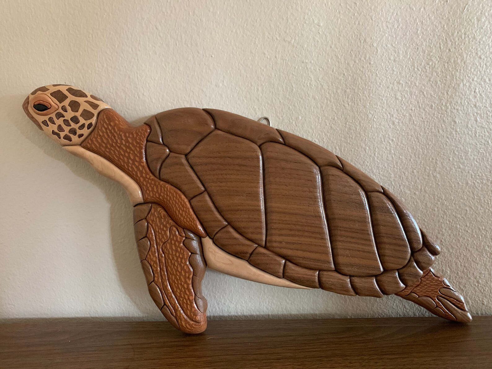 Sea Turtle Wood Wall Hanging, Intarsia, Handmade Etsy