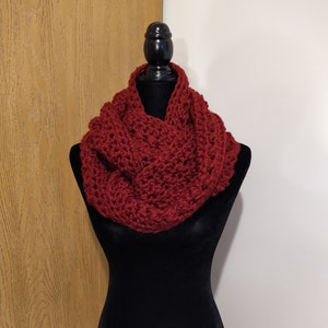 Red Criss Cross Infinity Scarf