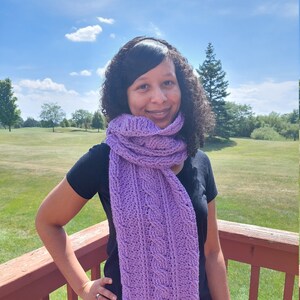PDF CROCHET PATTERN for the Elegant Opulence Cabled Scarf
