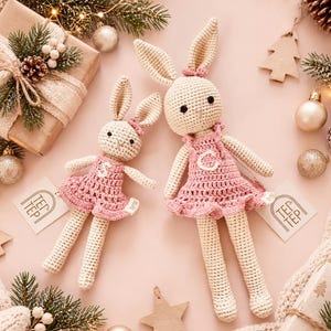 Personalized Big Sister Little Sister Doll, Sibling Gift, Handmade Crochet Doll, Christmas Gift for Sisters, Birthday Keepsake