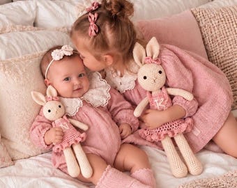 Personalized Crochet Baby Doll, Baby Shower Gift, Newborn Gift, Christmas Gift for Baby, Custom Name Doll, Baby Keepsake