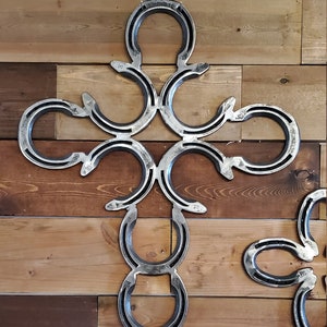 Horseshoe Wall Hanging, Wall Decor, Iron Works, Horseshoe Art, Wall Hangings - The Original Horseshoe Cross