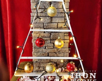 Metal Christmas Tree, Rebar Pine Trees with Metal Frame, Tree Decoration, Christmas Season
