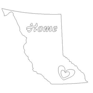 Carte de la Colombie-Britannique, BC Metal Map, Home Wall Hanging, Map Art