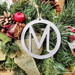 Monogram Ornament - Christmas Tree Ornament