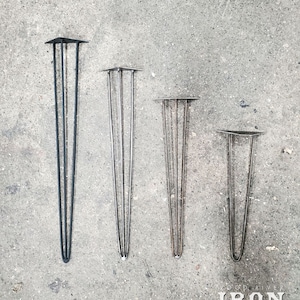 3 tiges en épingle à cheveux (VENDU À L'INDIVIDUELLE), pieds modernes en métal, pieds robustes