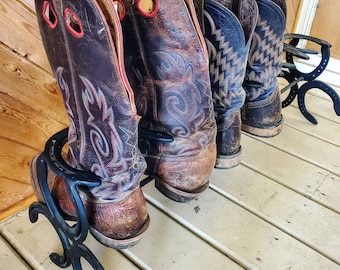 Shoe Storage - Horseshoe Boot rack - Boot Rack - Western Boot rack - Boot rack - Cowboy Boots - Entryway Rack