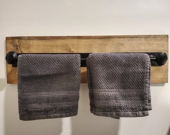 Rustic Towel Bar, Bathroom Set, Railway Spike
