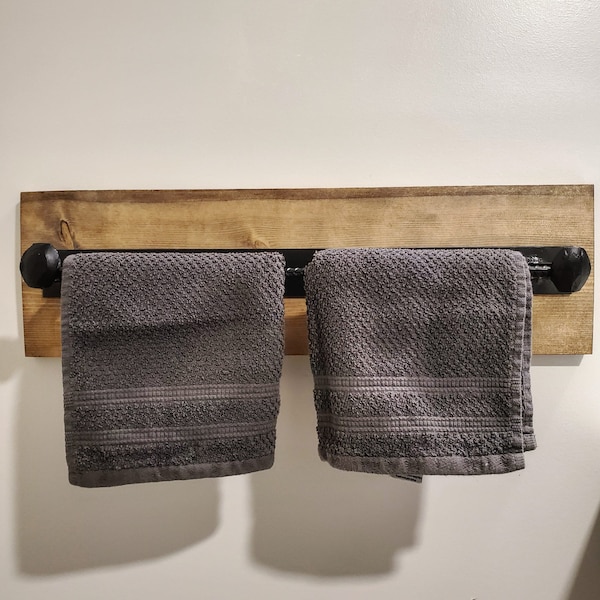 Rustic Towel Bar Etsy