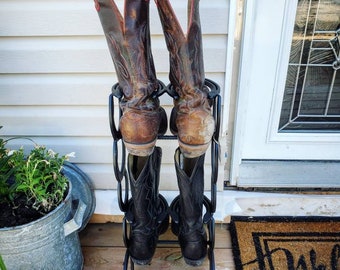 Horseshoe Boot rack - Shoe Storage - Horseshoe Boot rack - Boot Rack - Boot rack - Cowboy Boots - Entryway Rack