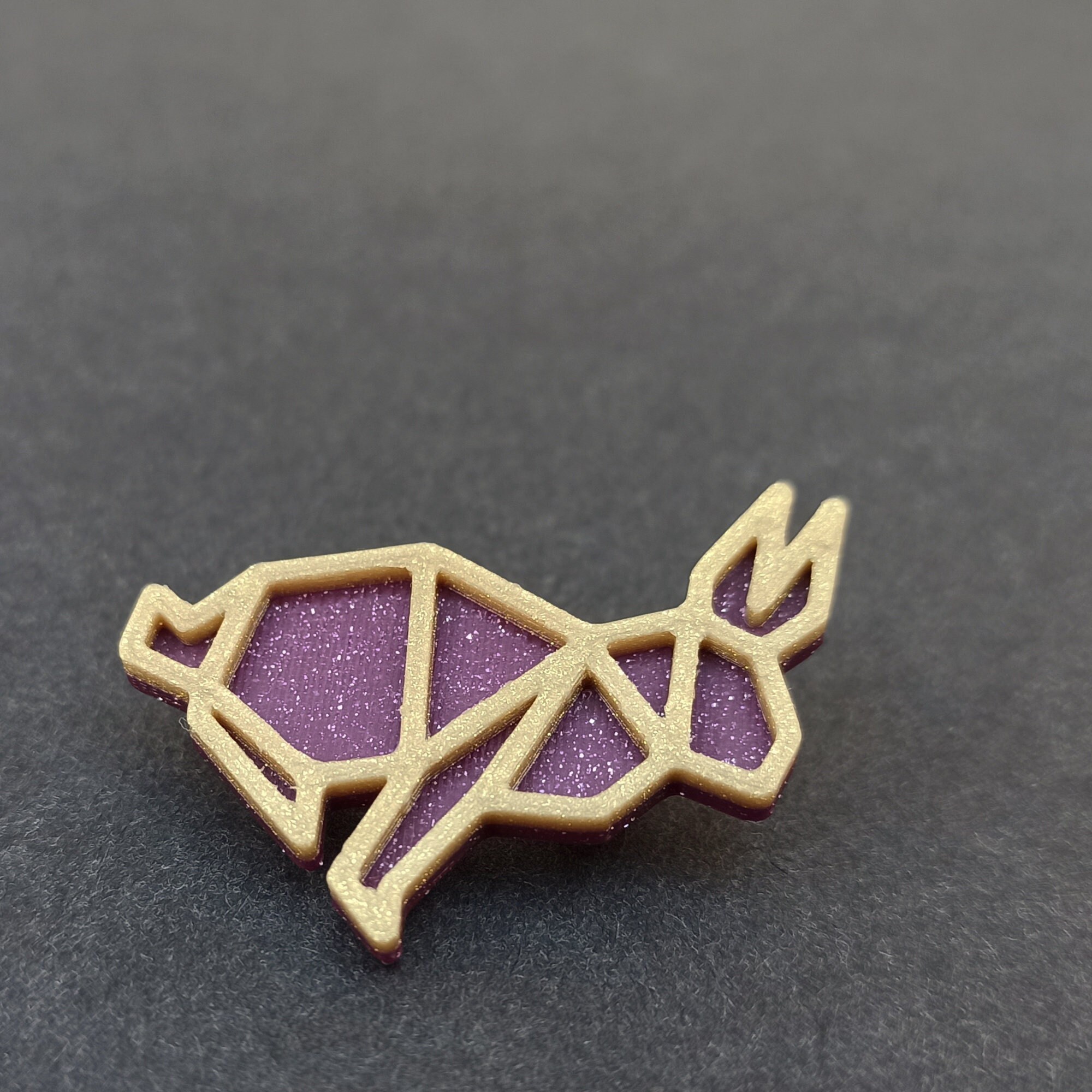 Rabbit brooch rabbit pin 3d printed brooch 3d print jewelry plastic brooch plastic jewelry cute colorful