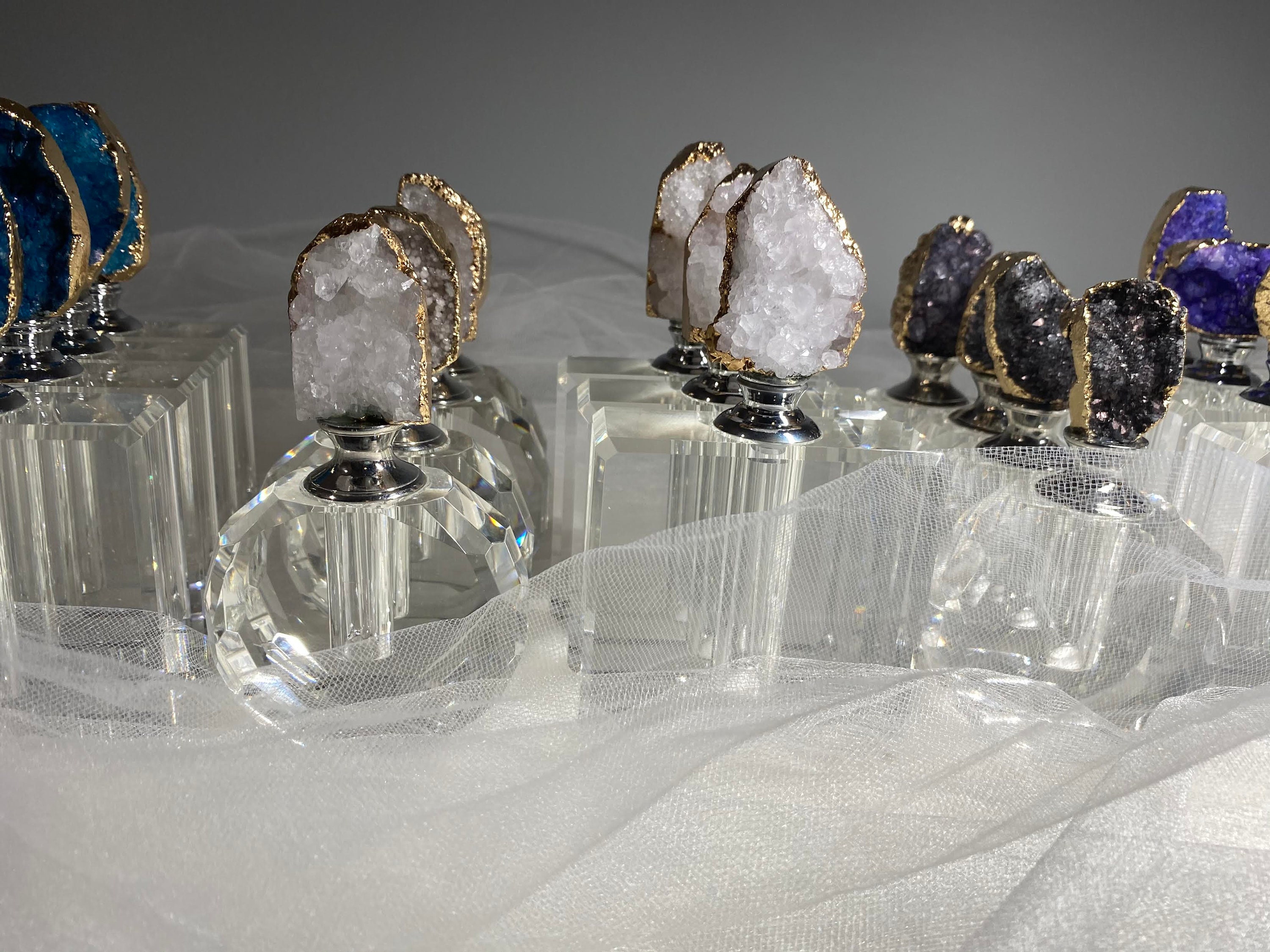 Natural Agate Crystal Attar Bottles for Perfume Oils. Etsy