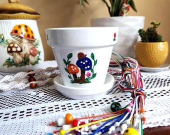 Rainbow Mushroom Indoor Planter | Cottagecore Decor | Plant Lover Gift