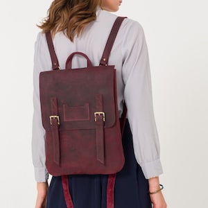 Handcrafted Leather Backpack | Travel Bag | Everyday Backpack | Leather Bag | Leather Rucksack | Backpack for Laptops | Gifts For Her