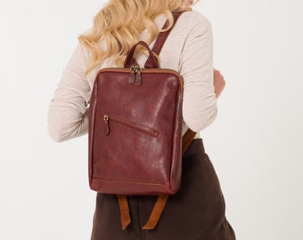 Handcrafted Leather Backpack | Travel Bag | Everyday Backpack | Leather Bag | Leather Rucksack | Backpack for Laptops | Gifts For Her
