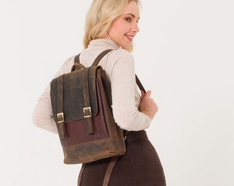 Handcrafted Leather Backpack | Travel Bag | Everyday Backpack | Leather Bag | Leather Rucksack | Backpack for Laptops | Gifts For Her