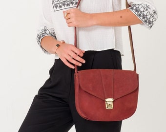 Bolso de cuero para mujer / Bolso hecho a mano / Bolso de cuero Crossbody / Bolso de cuero / Bolso de cuero para mujeres / Bolso de hombro / Bolso de todos los días