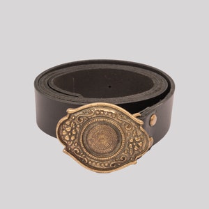 Leather Belt with Brass Buckle Men&#39;s Classic  Full Grain Leather Belt Work Belt Women&#39;s Leather Belt, Gift for Him, Gift for her, Dad