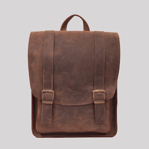 Mochila de cuero hecha a mano / Bolsa de viaje / Mochila de todos los días / Bolsa de cuero / Mochila de cuero / Mochila para computadoras portátiles / Regalos para ella
